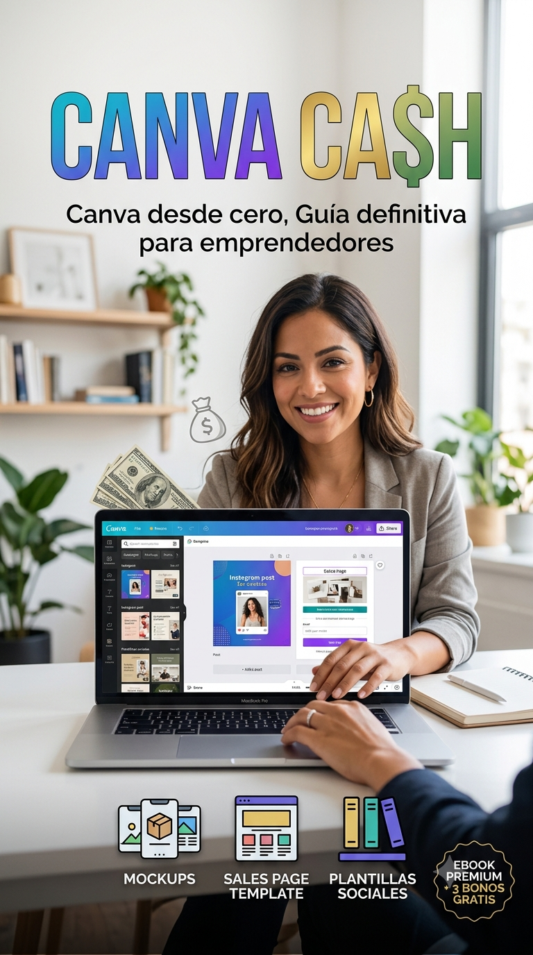 Gana Dinero con CANVA: Guía Definitiva para Monetizar tus Diseños - Ebook