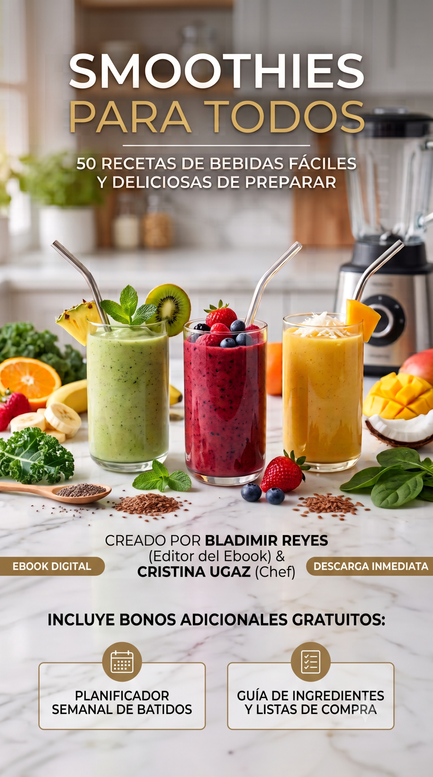 RECETARIO PARA PREPARAR SMOOTHIES DELICIOSOS Y SALUDABLES Ebook - Image 2