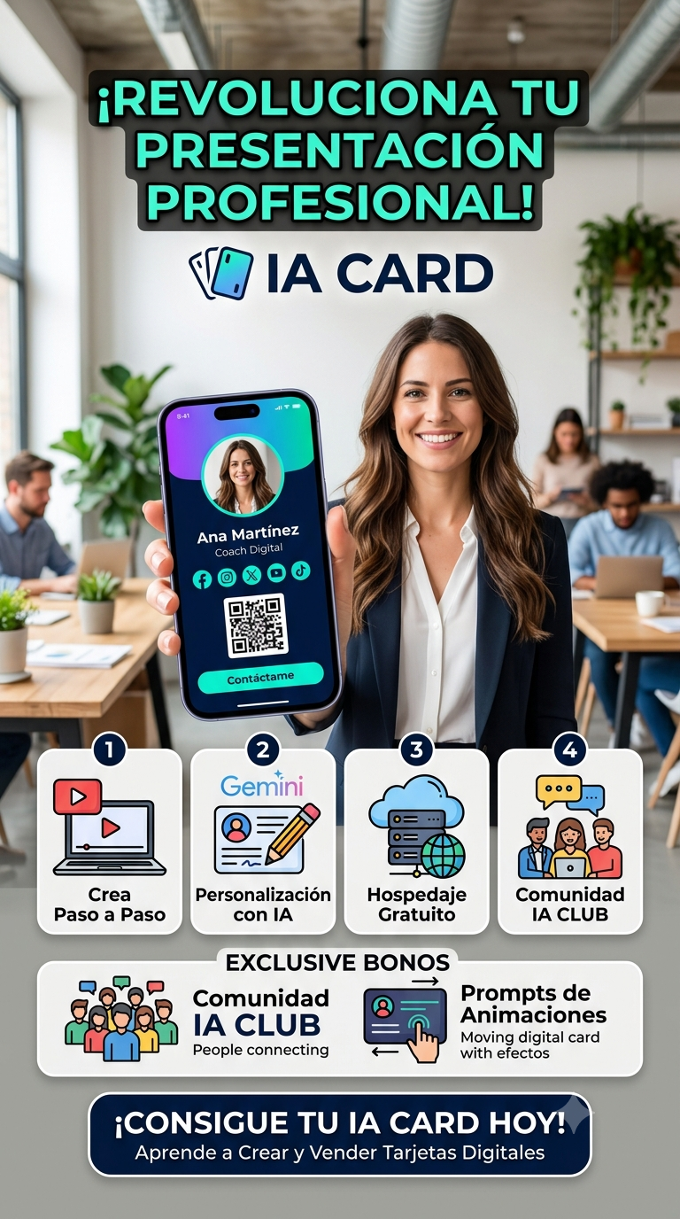 IA CARD CREA TARJETAS DE PRESENTACION DIGITAL CON IA EN MINUTOS - Curso para Emprendedores