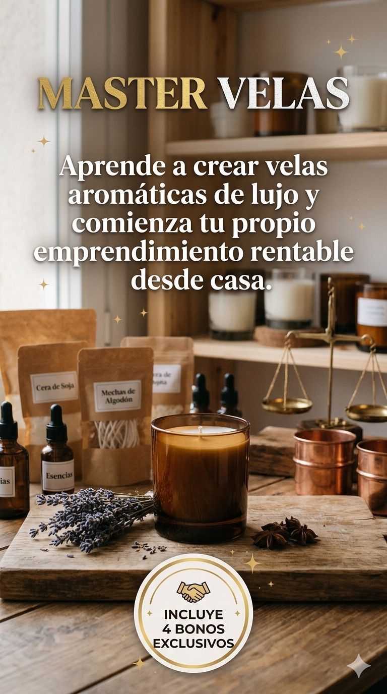 Velas Aromáticas de Lujo: Crea y Vende desde Casa – Ebook para Emprendedores