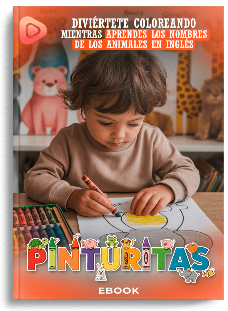 PEQUEÑOS ARTISTAS BILINGUES.- PINTURITAS: Diviértete coloreando mientras aprendes los nombres de los animales en inglés - Image 2