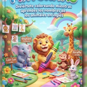 PEQUEÑOS ARTISTAS BILINGUES.- PINTURITAS: Diviértete coloreando mientras aprendes los nombres de los animales en inglés